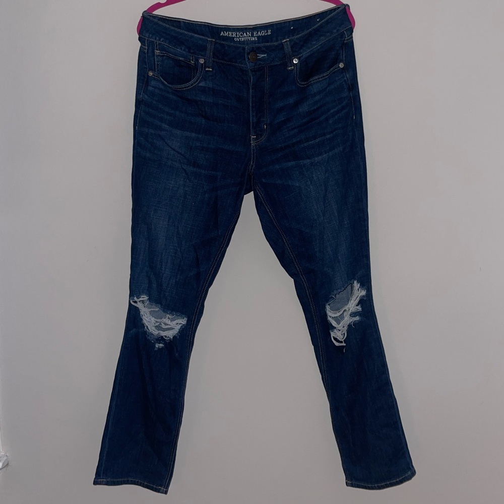 American Eagle Jeans - size 12 long - TOMGIRL buttonfly distressed